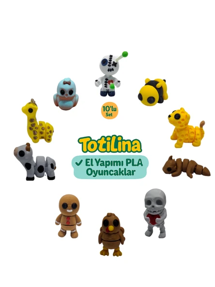 10'lu set (voodoo arı puma ejderha hindi iskelet kurabiye adam…) ürün görseli 1