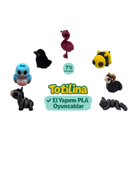 7'li set (flamingo arı koç kedi eşek kuş karga…) ürün görseli 1