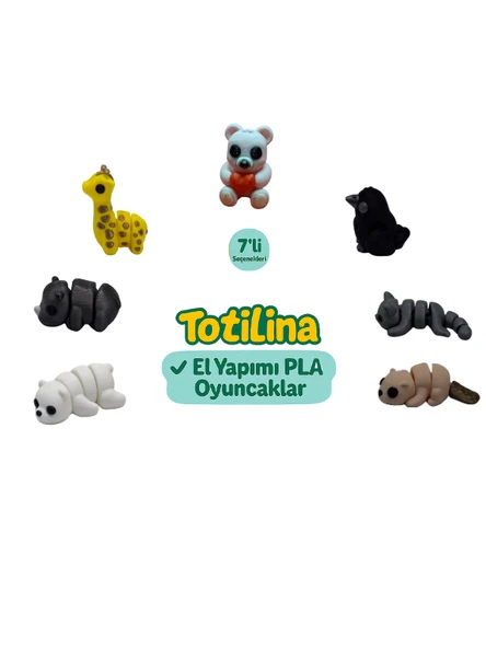 7'li set (ayı karga kedi su samuru ayı gergedan zürafa…) ürün görseli 1