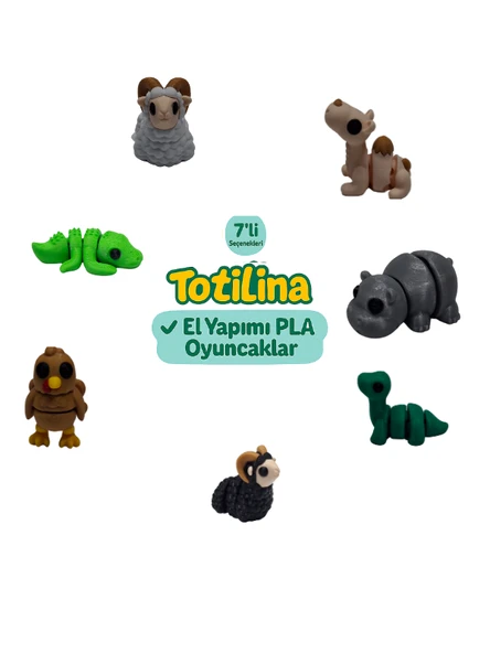 7'li set (deve hipopotam dinozor koç hindi timsah koç…) ürün görseli 1