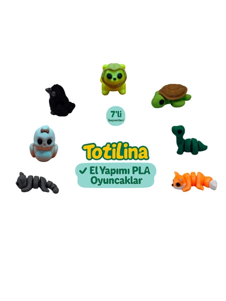 7'li set (aslan kaplumbağa dinozor tilki kedi kuş karga…) ürün görseli 1
