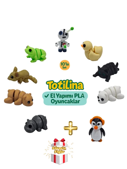 10'lu set (voodoo ördek kedi ayı penguen hipopotam fare kurbağa…) ürün görseli 1