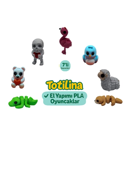 7'li set (flamingo kuş koyun su samuru timsah ayı iskelet…) ürün görseli 1