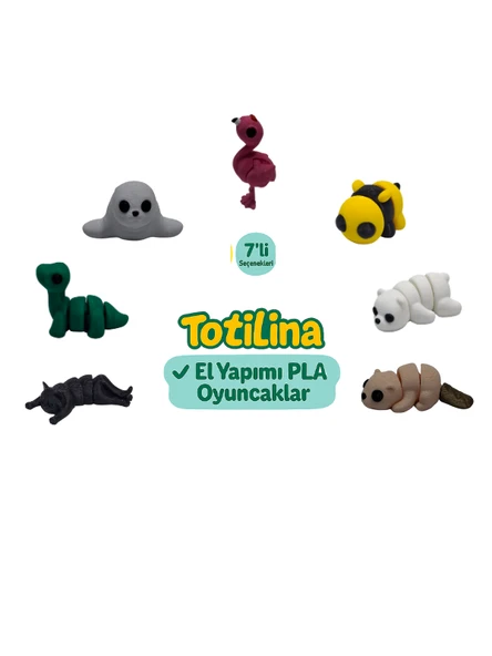 7'li set (flamingo arı ayı su samuru kedi dinozor fok…) ürün görseli 1