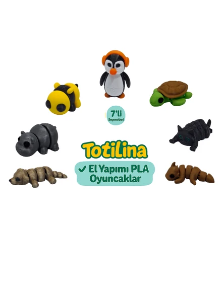 7'li set (penguen kaplumbağa kedi ejderha köpek hipopotam arı…) ürün görseli 1