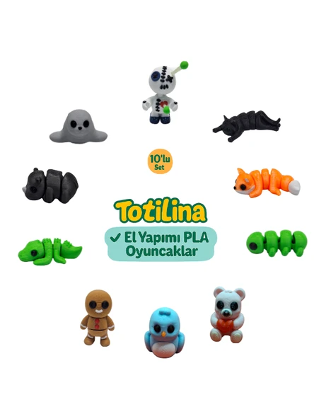 10'lu set (voodoo kedi tilki tırtıl ayı kuş kurabiye adam timsah…) ürün görseli 1