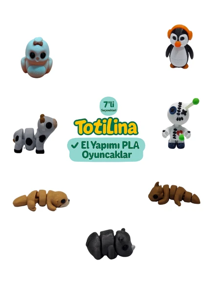 7'li set (penguen voodoo ejderha gergedan su samuru inek kuş…) ürün görseli 1