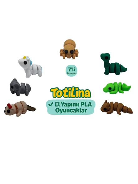 7'li set (örümcek dinozor timsah ejderha su samuru fil unicorn…) ürün görseli 1