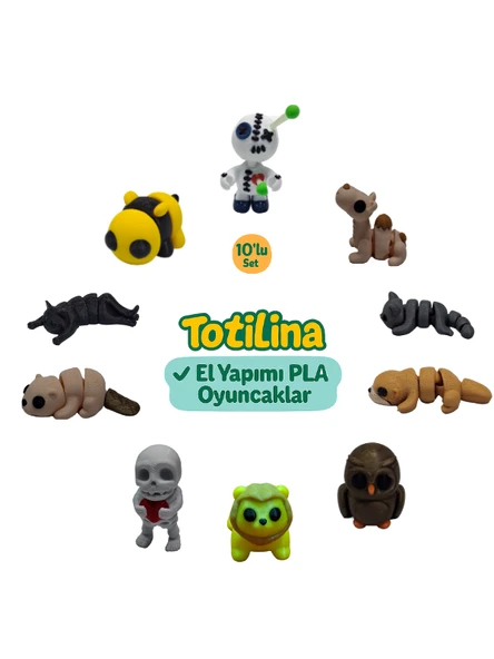 10'lu set (voodoo deve kedi su samuru baykuş aslan iskelet arı…) ürün görseli 1