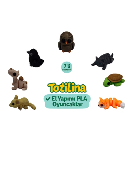 7'li set (baykuş kedi kaplumbağa tilki fare deve karga…) ürün görseli 1