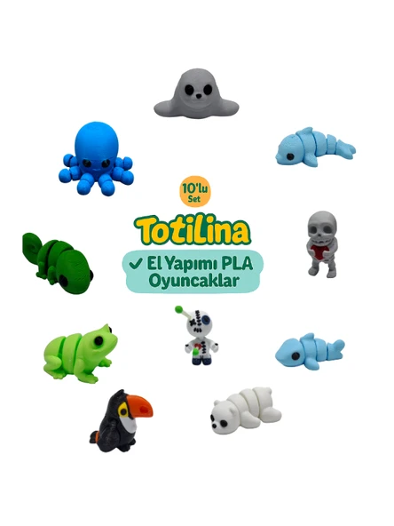 10'lu set (fok yunus iskelet köpek balığı ayı voodoo tukan kuşu…) ürün görseli 1