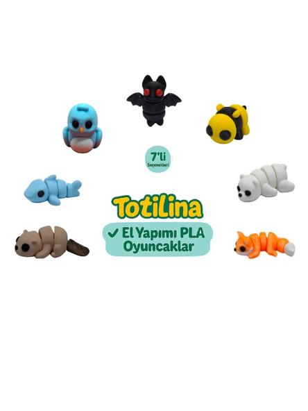 7'li set (yarasa arı ayı tilki su samuru köpek balığı kuş…) ürün görseli 1