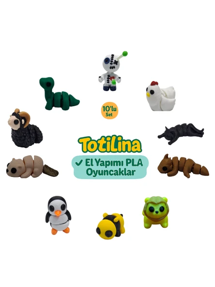 10'lu set (voodoo tavuk kedi ejderha aslan arı penguen su samuru…) ürün görseli 1
