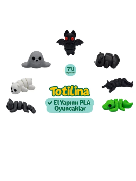 7'li set (yarasa gergedan kedi timsah kedi ayı fok…) ürün görseli 1