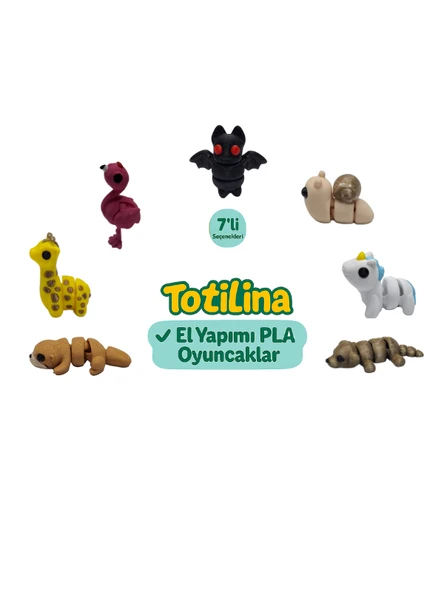 7'li set (yarasa salyangoz unicorn köpek su samuru zürafa flamingo…) ürün görseli 1