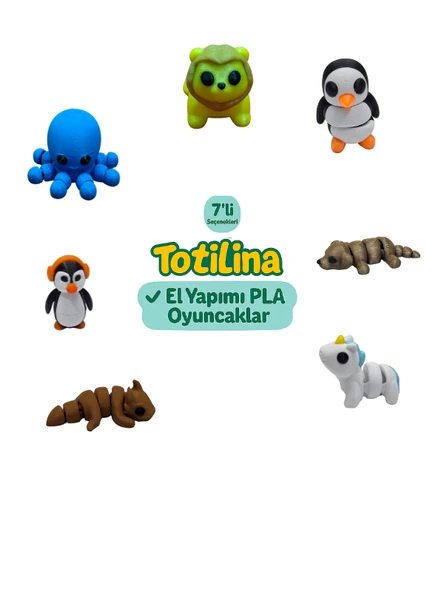 7'li set (aslan penguen köpek unicorn ejderha penguen ahtapot…) ürün görseli 1
