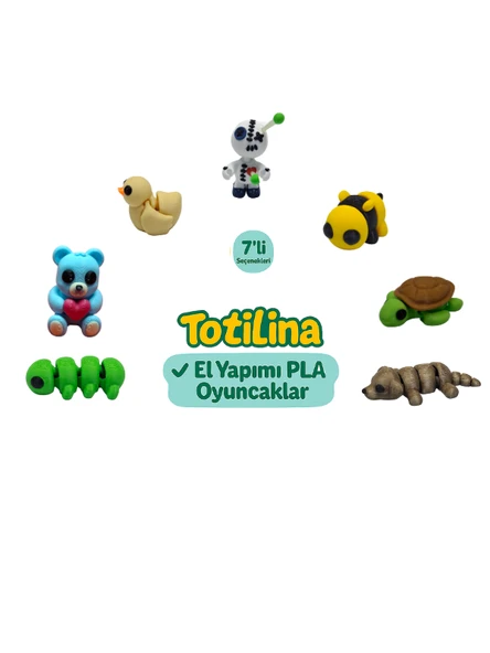 7'li set (voodoo arı kaplumbağa köpek tırtıl ayı ördek…) ürün görseli 1