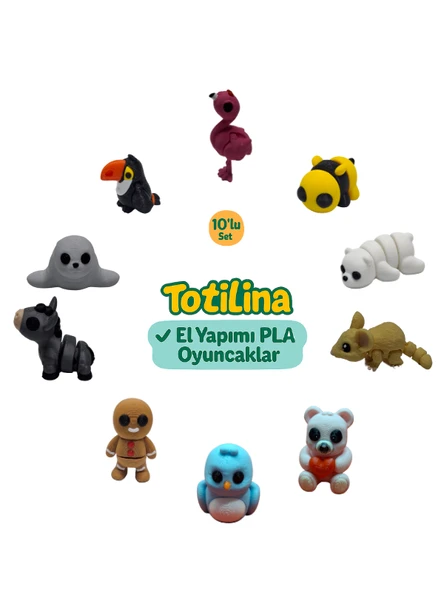 10'lu set (flamingo arı ayı fare ayı kuş kurabiye adam eşek fok…) ürün görseli 1