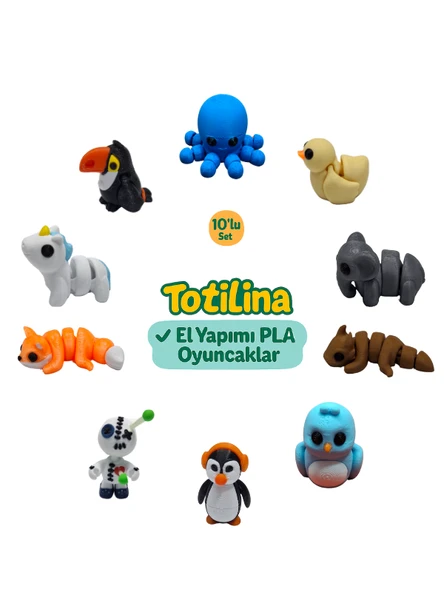 10'lu set (ahtapot ördek fil ejderha kuş penguen voodoo tilki…) ürün görseli 1