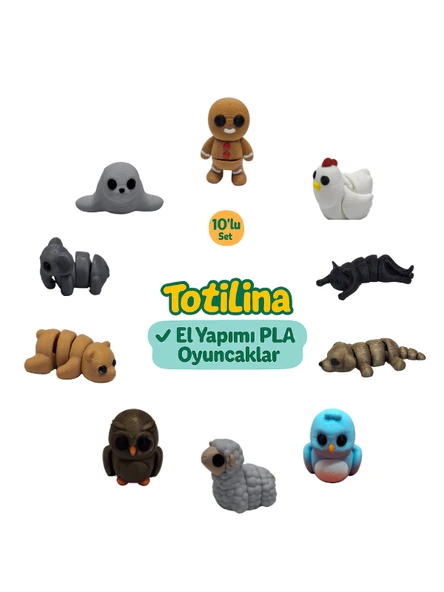 10'lu set (kurabiye adam tavuk kedi köpek kuş koyun baykuş ayı fil…) ürün görseli 1
