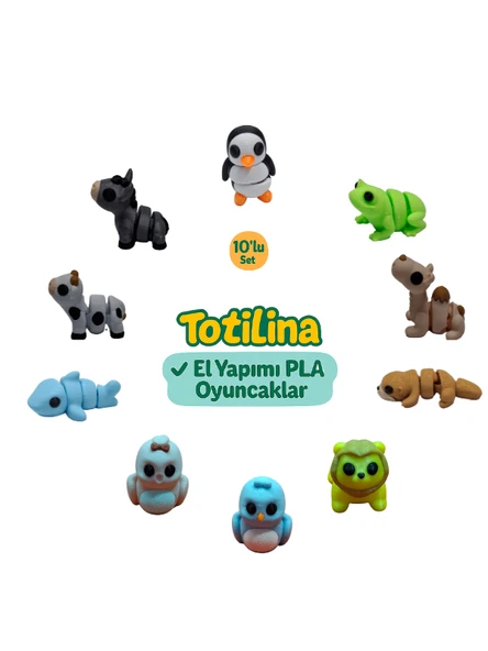 10'lu set (penguen kurbağa deve su samuru aslan kuş köpek balığı…) ürün görseli 1