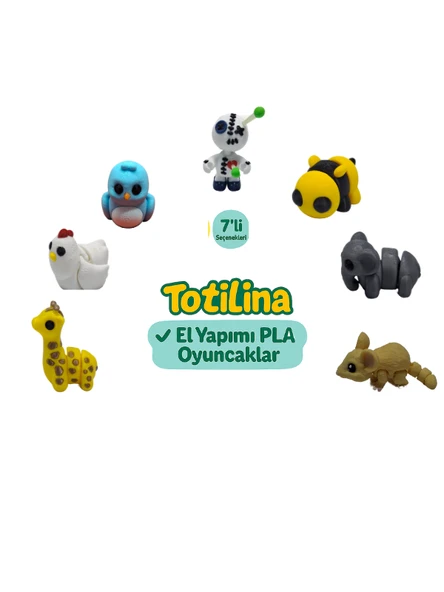 7'li set (voodoo arı fil fare zürafa tavuk kuş…) ürün görseli 1