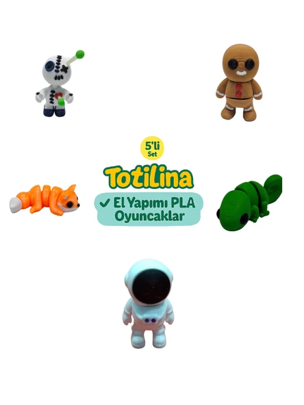 5'li set (kurabiye adam bukalemun astronot tilki voodoo…) ürün görseli 1