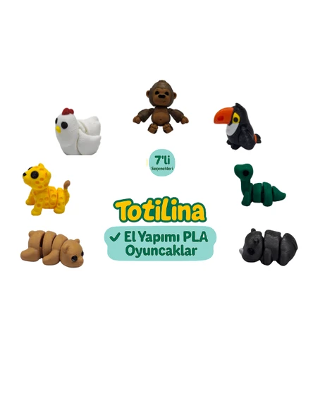 7'li set (goril tukan kuşu dinozor gergedan ayı puma tavuk…) ürün görseli 1