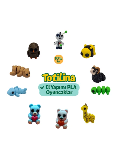 10'lu set (voodoo arı koç tırtıl zürafa ayı köpek balığı ayı…) ürün görseli 1