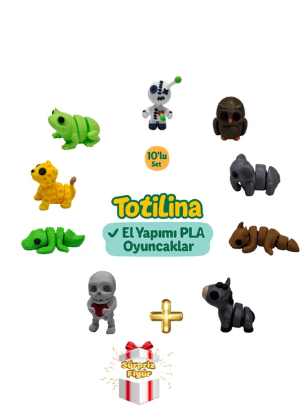 10'lu set (voodoo baykuş fil ejderha eşek iskelet timsah puma…) ürün görseli 1