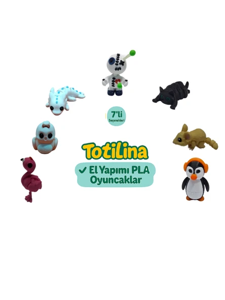 7'li set (voodoo kedi fare penguen flamingo kuş aksolotl…) ürün görseli 1