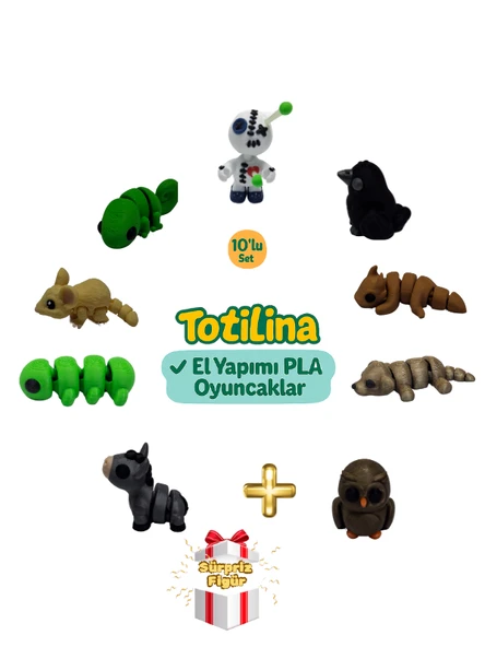 10'lu set (voodoo karga ejderha köpek baykuş eşek tırtıl bukalemun…) ürün görseli 1