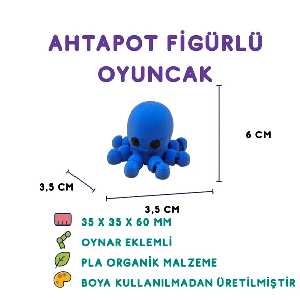 Ahtapot Figür - Minyatür Oyuncak ürün görseli 1