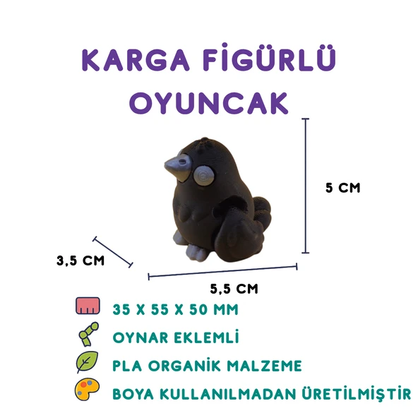 Karga Figür - Minyatür Oyuncak ürün görseli 1