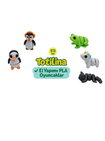 5'li set (kurbağa unicorn kedi penguen…) ürün görseli 1