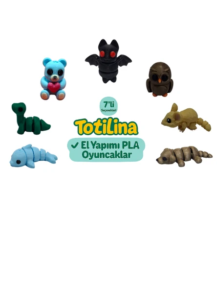 7'Li set (yarasa baykuş fare köpek yunus dinozor ayı…) ürün görseli 1
