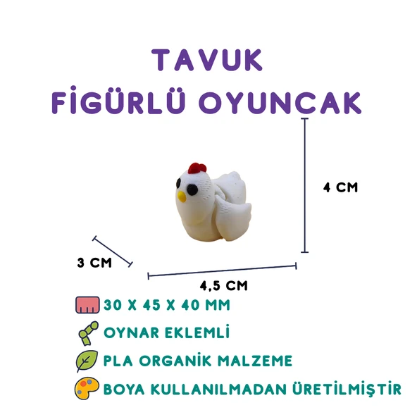 Tavuk Figür - Minyatür Oyuncak ürün görseli 1