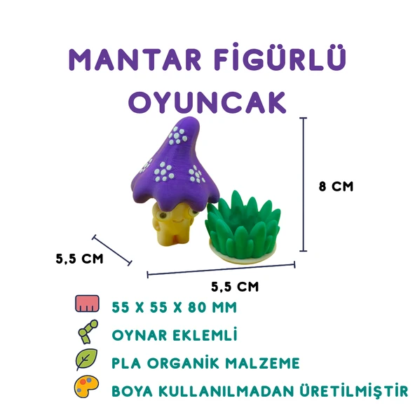 Mor Mantar - Minyatür Oyuncak ürün görseli 1