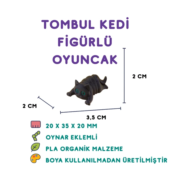 Tombul Kedi Figür - Minyatür Oyuncak ürün görseli 1