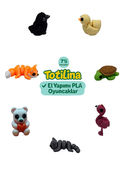 7'li set (ördek kaplumbağa flamingo kedi ayı tilki karga…) ürün görseli 1