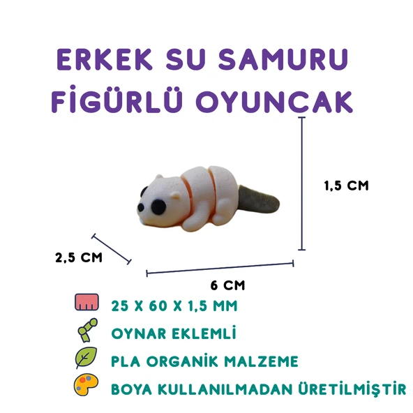 Erkek Su Samuru Figür - Minyatür Oyuncak ürün görseli 1