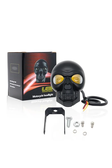 Kuru Kafa Motosiklet LED Spot Far Sürüş Sis Lambası 1 Adet Siyah ürün görseli 1