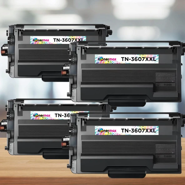 Brother TN3607XXL Muadil Toner 4'lü Paket / HL-L5210DN / HL-L5210DW / HL-L6210DW / HL-L6410DN ürün görseli 1