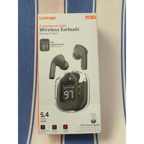 Lkb27 5.4 Versiyon True Wireless Kulakiçi Kulaklık (Siyah) ürün görseli 1