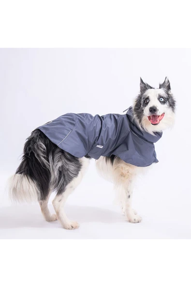 Pawstar Gri Colombia Orta Ve Büyük Irk Köpek Yağmurluğu Köpek Kıyafeti Köpek Elbisesi ürün görseli 1