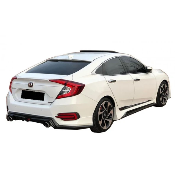 Honda Civic FC5 Sedan (2015-2021) Sonrası Mugen Marşpiyel Takımı (Plastik) ürün görseli 1
