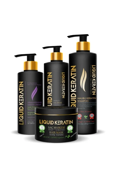 Kuru Mat Sert Kabaran Saçlar Için 4'lü Keratin Bakım Seti ürün görseli 1