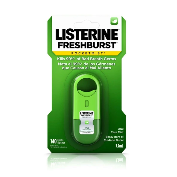 Listerine Freshburst Pocketmist Fresh Breath Spray Mist, 7.7 mL ürün görseli 1