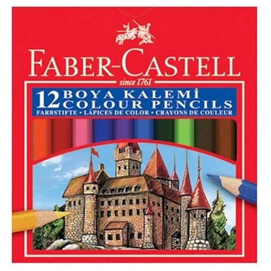 Faber Karton Kutu Boya Kalemi 12 Renk Yarım Boy 5171116412 ürün görseli 1
