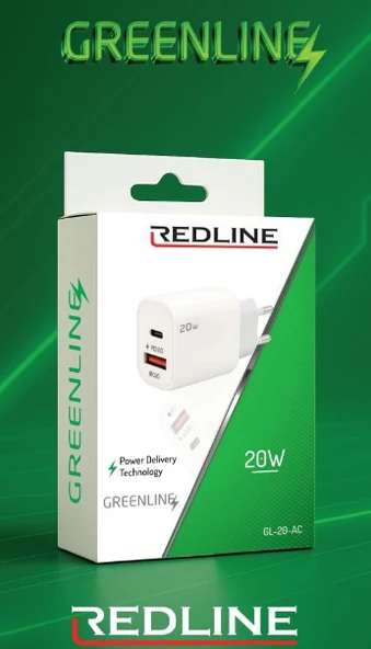 Redline Gl-20-Ac Whıte Charge Şarj Başlığı Usb + Type-C Girişli, Kablosu Yoktur ürün görseli 1